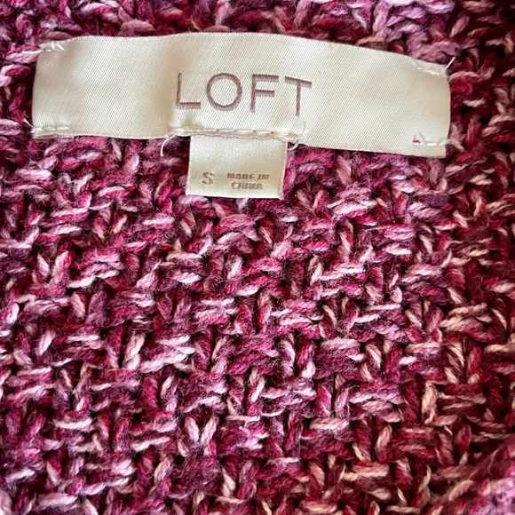 Loft purple mock neck sweater size S - Picture 2 of 3